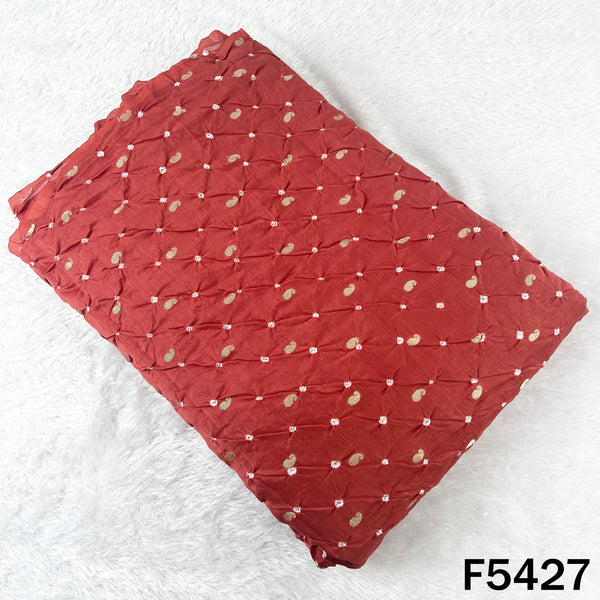 Bandhani Chanderi Silk Fabric - F5427