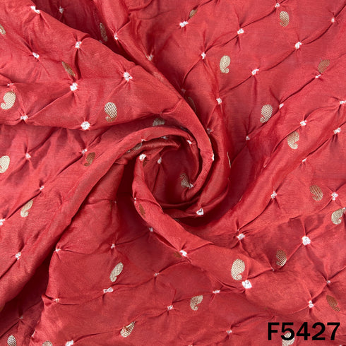 Bandhani Chanderi Silk Fabric - F5427