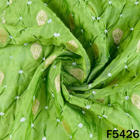 Bandhani Chanderi Silk Fabric - F5426
