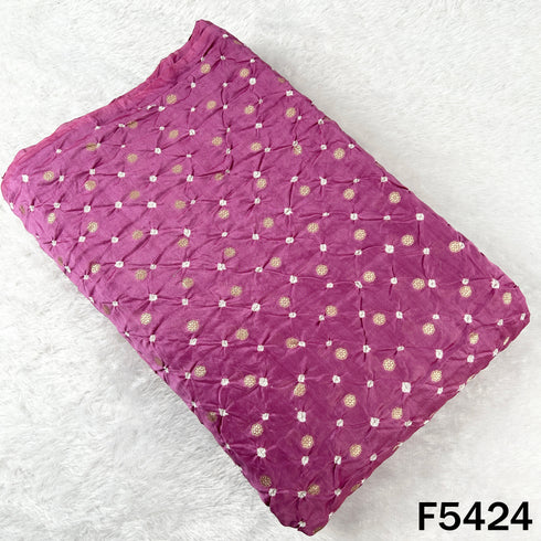 Bandhani Chanderi Silk Fabric - F5424