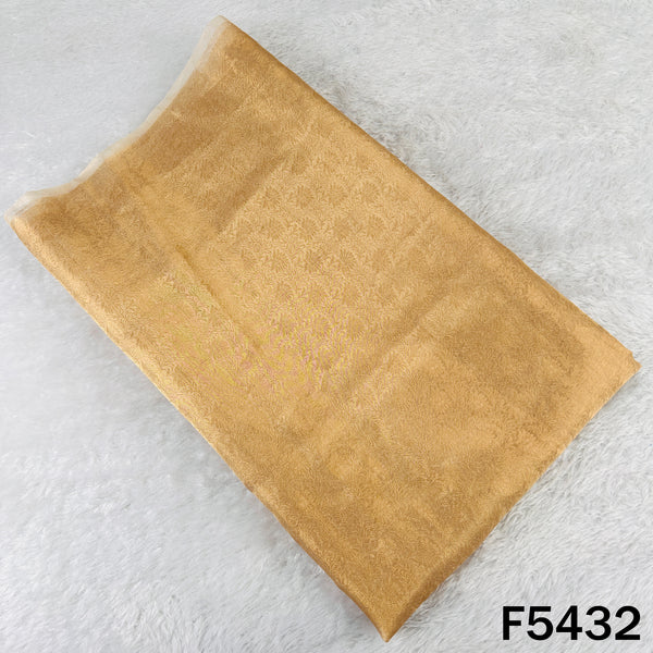 Zari Weave Pure Tissue Fabric - F5432