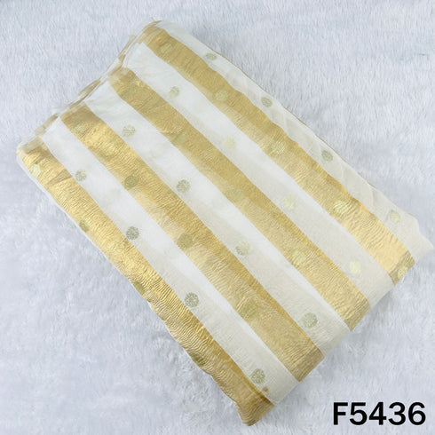 Zari Work Chanderi Silk Fabric - F5436