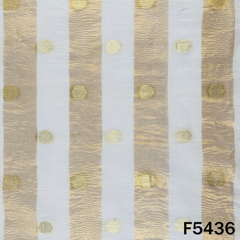 Zari Work Chanderi Silk Fabric - F5436