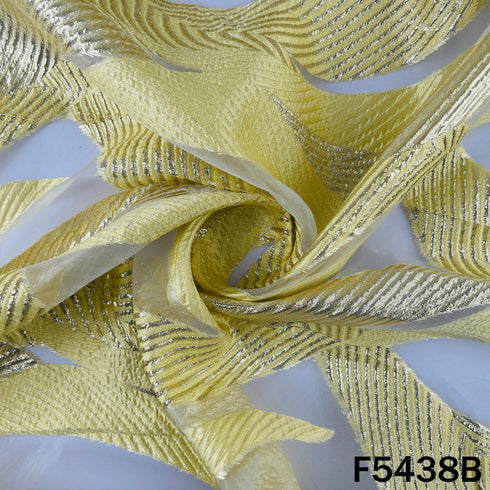Zari Work Organza Fabric - F5438