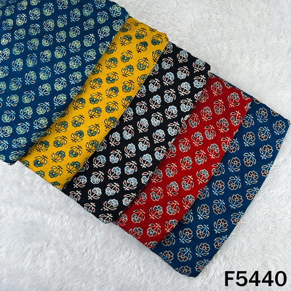 Ajrakh Print Modal Satin Fabric - F5440