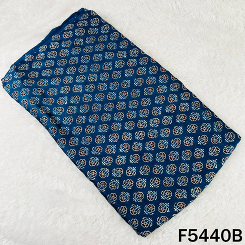 Ajrakh Print Modal Satin Fabric - F5440