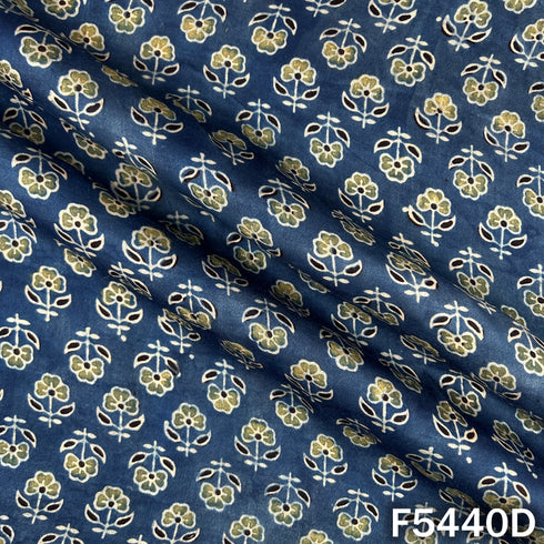 Ajrakh Print Modal Satin Fabric - F5440