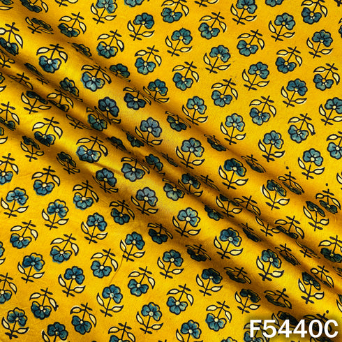 Ajrakh Print Modal Satin Fabric - F5440