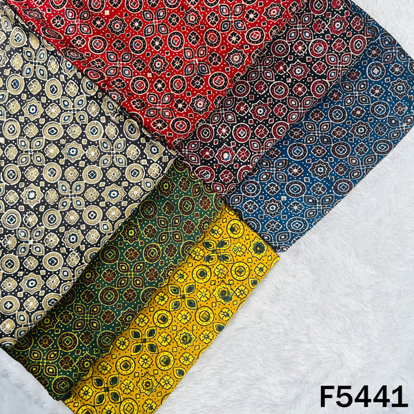 Ajrakh Print Modal Satin Fabric - F5441
