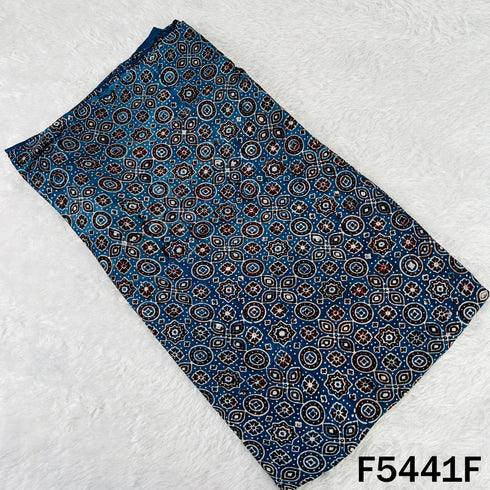 Ajrakh Print Modal Satin Fabric - F5441