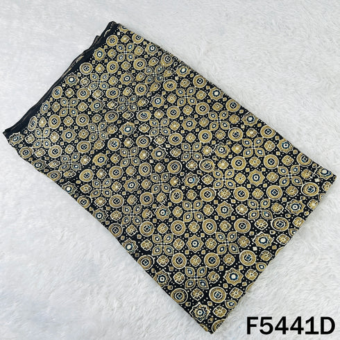 Ajrakh Print Modal Satin Fabric - F5441