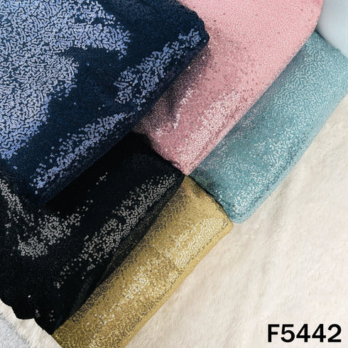 Sequins Work Shimmer Lycra Fabric - F5442