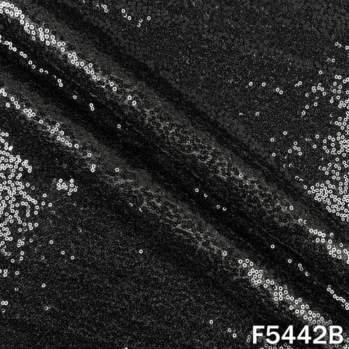 Sequins Work Shimmer Lycra Fabric - F5442