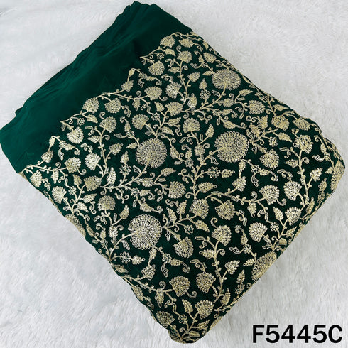 Zari Embroidered Georgette Fabric - F5445