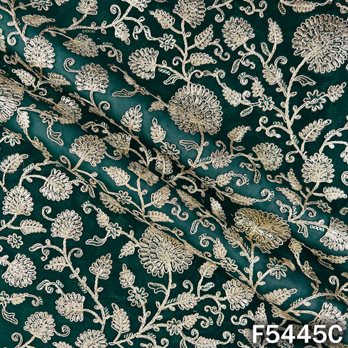 Zari Embroidered Georgette Fabric - F5445