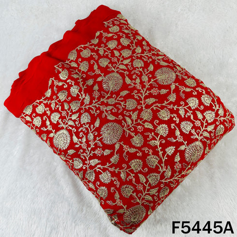 Zari Embroidered Georgette Fabric - F5445