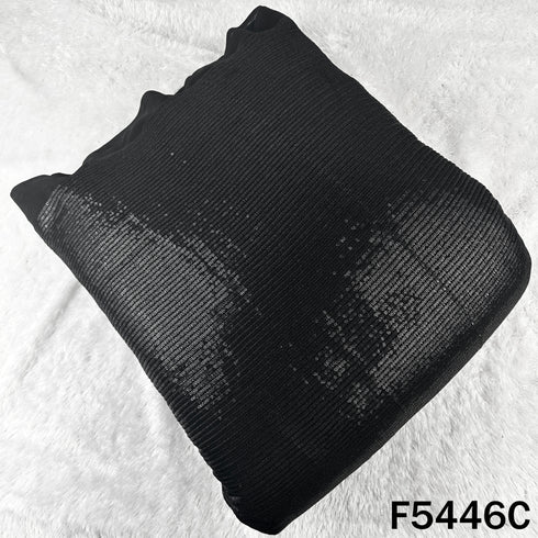 Zari Sequins Embroidered Georgette Fabric - F5446