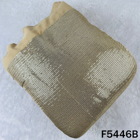 Zari Sequins Embroidered Georgette Fabric - F5446