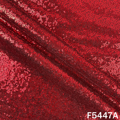 Sequins Embroidered Net Fabric - F5447