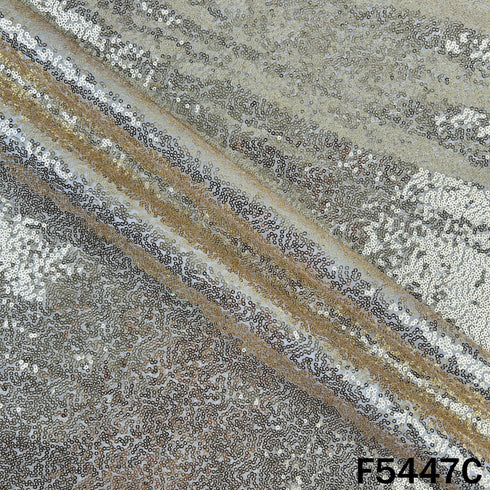 Sequins Embroidered Net Fabric - F5447