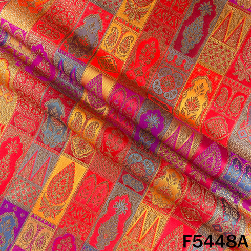 Zari Work Banarasi Brocade Silk Fabric - F5448