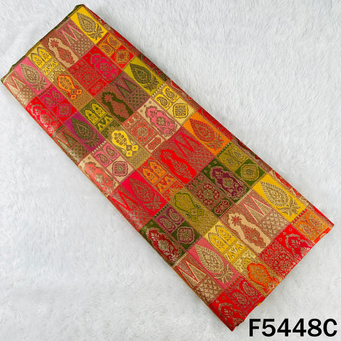 Zari Work Banarasi Brocade Silk Fabric - F5448