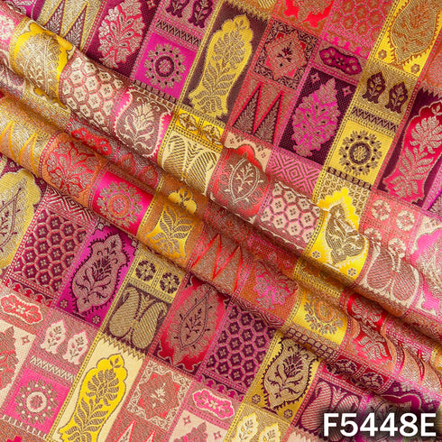 Zari Work Banarasi Brocade Silk Fabric - F5448