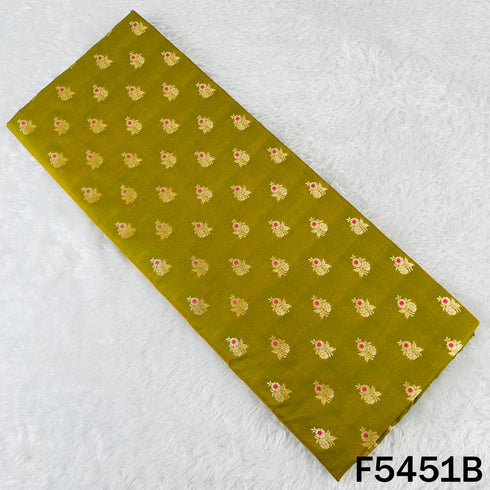 Zari Work Banarasi Brocade Silk Fabric - F5451