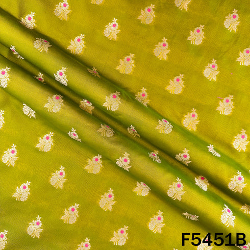 Zari Work Banarasi Brocade Silk Fabric - F5451