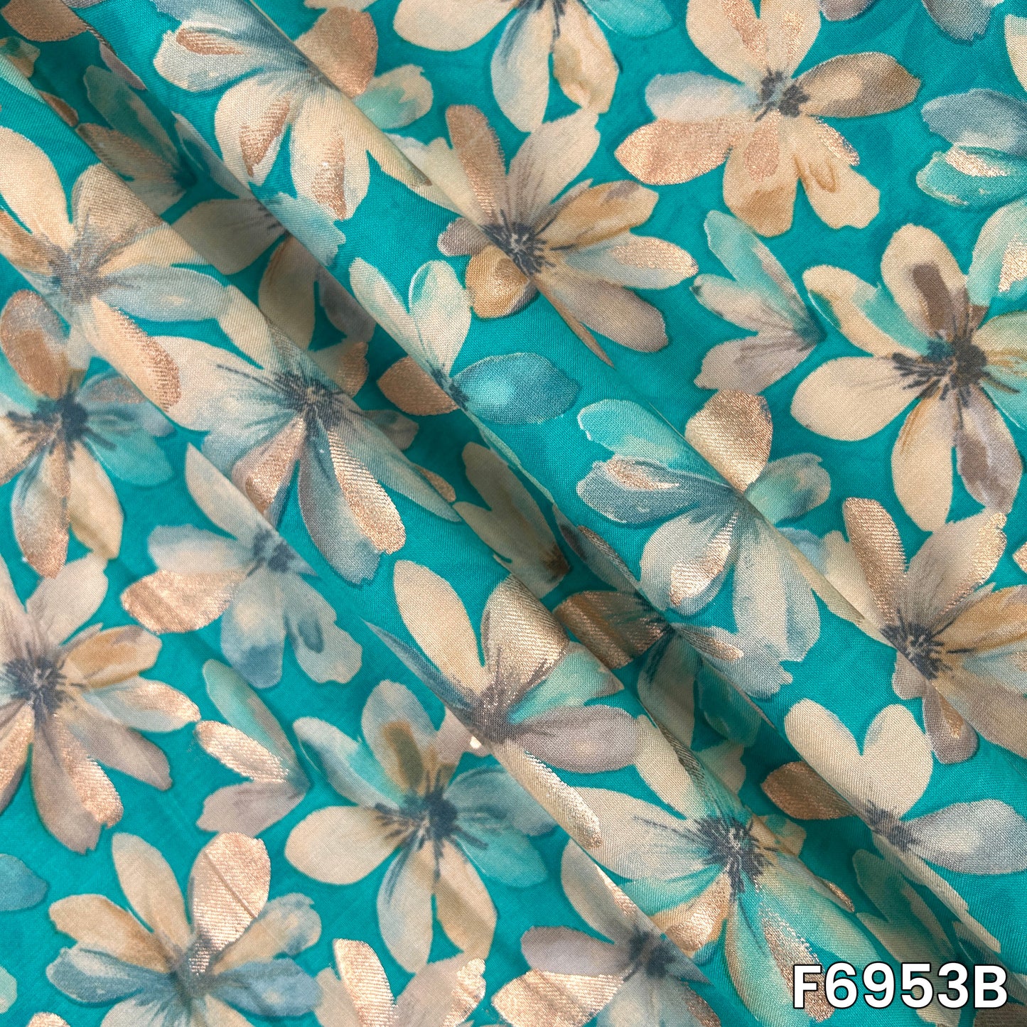 Foil Print Rayon Fabric - F6953