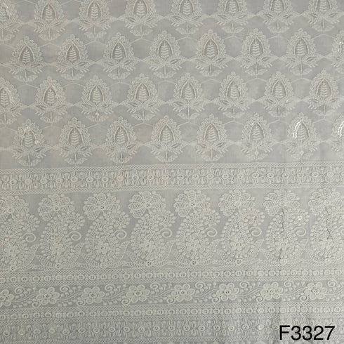 Thread Sequins Embroidered Cotton fabric-F3327