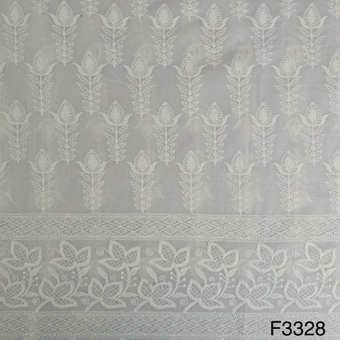 Thread Embroidered Cotton Fabric-F3328