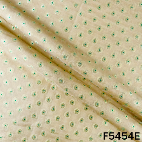 Zari Work Banarasi Brocade Silk Fabric - F5454