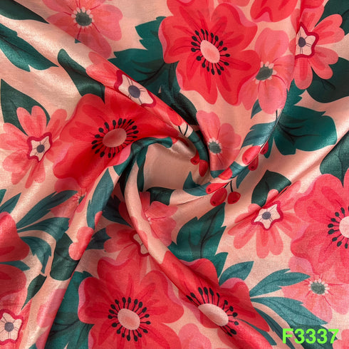 Printed Simmer Silk FAbric-F3337