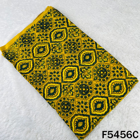 Ajrakh Print Gajji Silk Fabric - F5456