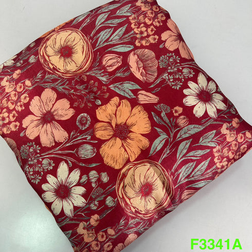 Printed Simmer Silk Fabric-F3341