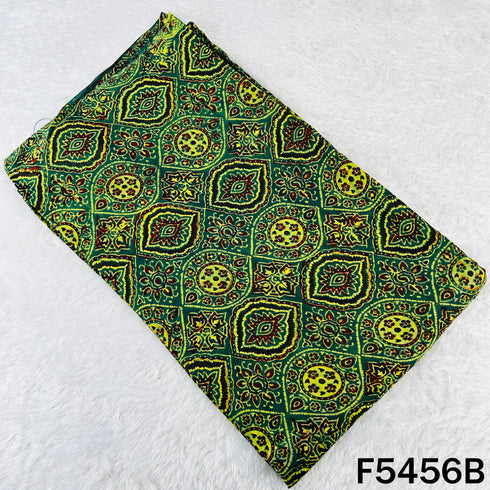 Ajrakh Print Gajji Silk Fabric - F5456