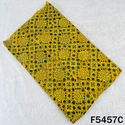 Ajrakh Print Gajji Silk Fabric - F5457