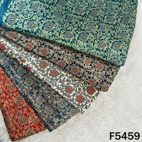 Ajrakh Print Gajji Silk Fabric - F5459