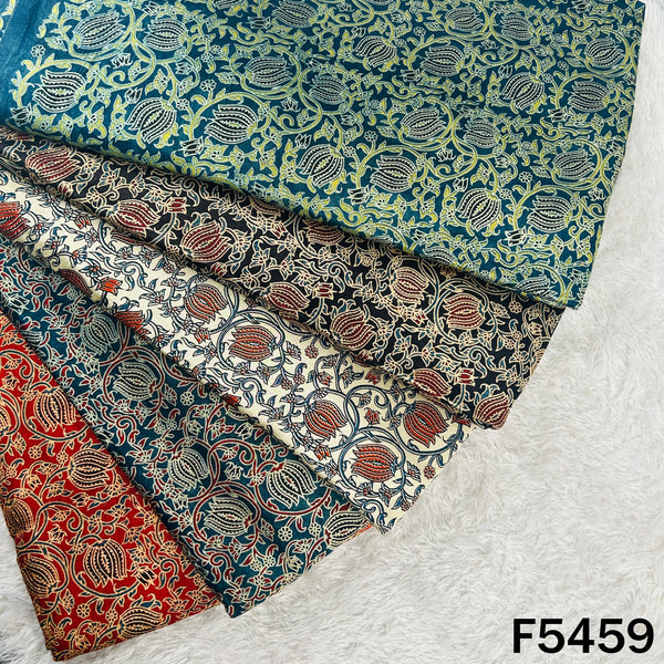 Ajrakh Print Gajji Silk Fabric - F5459