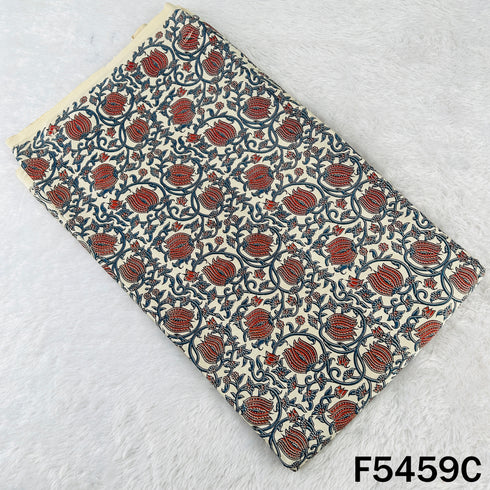 Ajrakh Print Gajji Silk Fabric - F5459