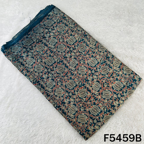 Ajrakh Print Gajji Silk Fabric - F5459