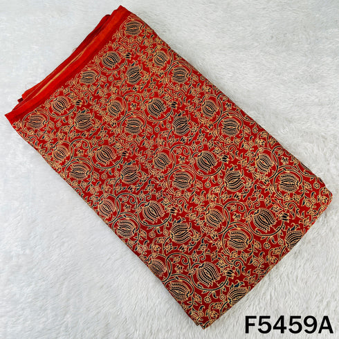 Ajrakh Print Gajji Silk Fabric - F5459