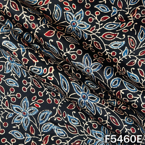 Ajrakh Print Modal Satin Fabric - F5460