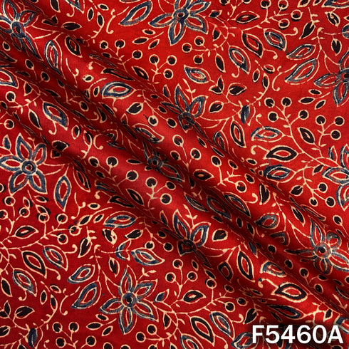 Ajrakh Print Modal Satin Fabric - F5460