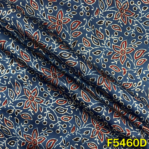 Ajrakh Print Modal Satin Fabric - F5460