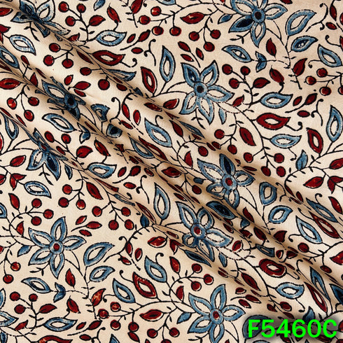 Ajrakh Print Modal Satin Fabric - F5460