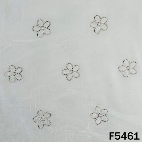 Cut Dana Thread Embroidered Velvet Fabric - F5461