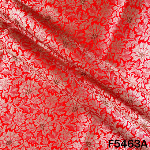 Zari Work Banarasi Brocade Silk Fabric - F5463
