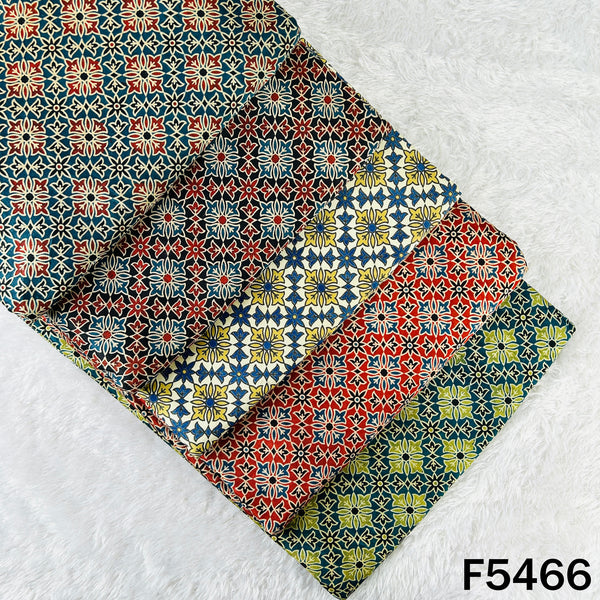 Ajrakh Print Gajji Silk Fabric - F5466